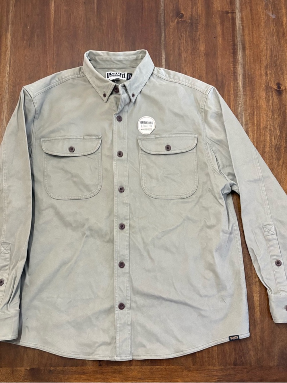 Duluth Trading Untucked Length Men's Button-Up Work Shirt